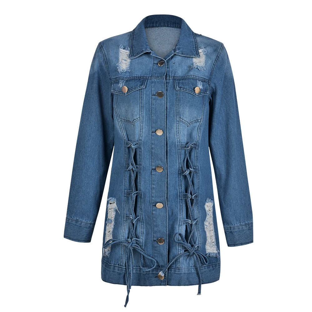 Women Printed denim Down Jacket