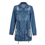 Women Printed denim Down Jacket