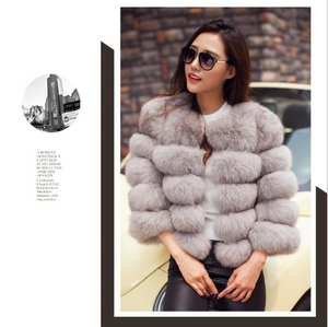 Women Winter Fashion FAUX Fur Coat