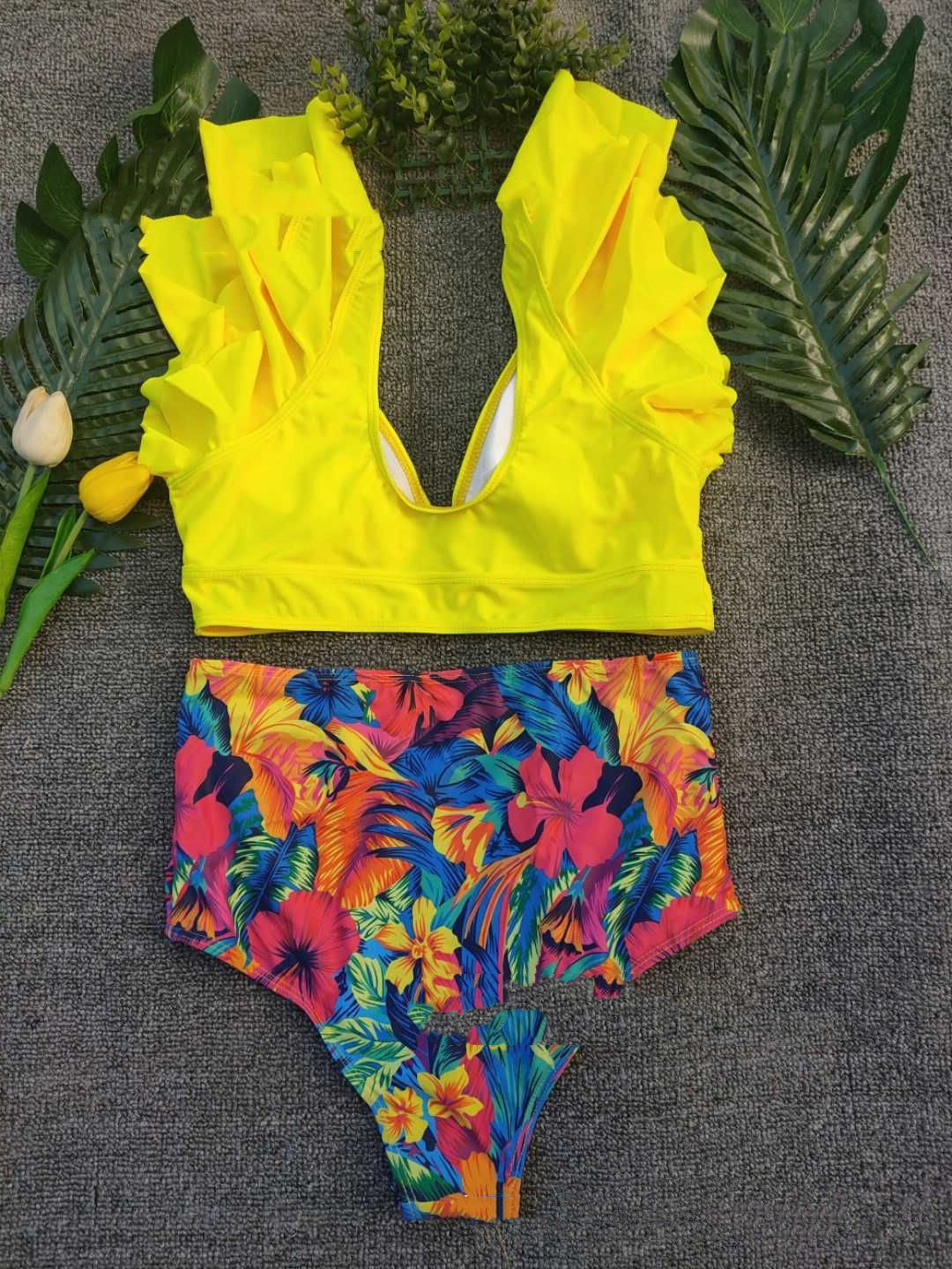 Women Printed Split Bikini Sexy Swimsuit