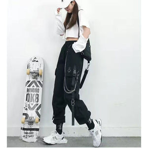 Women Punk Pockets Cargo Pant