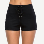 Women Eyelet straps slim shorts