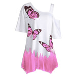 Butterfly Printed Blouse Casual Shirts