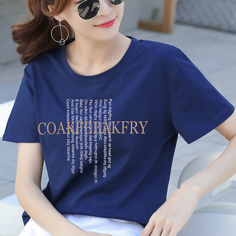 Women's loose cotton student shirts