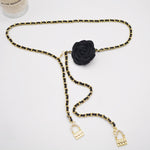 Women Camellia Woven Waist Chain