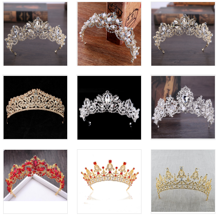 Luxury Crystal AB Bridal Crown Tiara