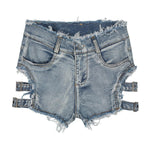 High waist denim shorts