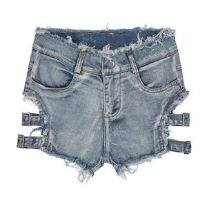 High waist denim shorts