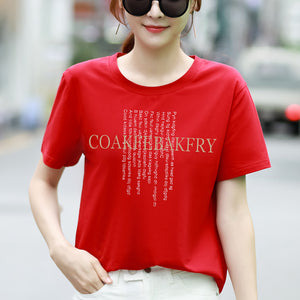 Women's loose cotton student shirts