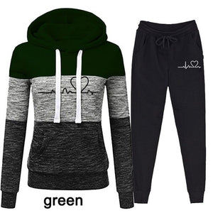 Women hooded casual tracksuit