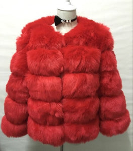 Women Winter Fashion FAUX Fur Coat