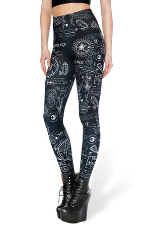 Women Black Skeleton Sexy Leggings