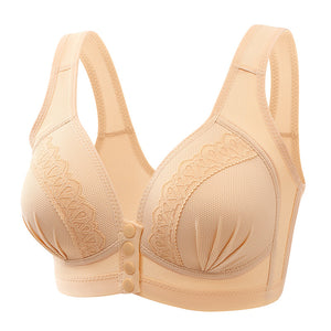 Women Front Closure Button Bra