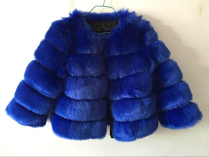 Women Winter Fashion FAUX Fur Coat