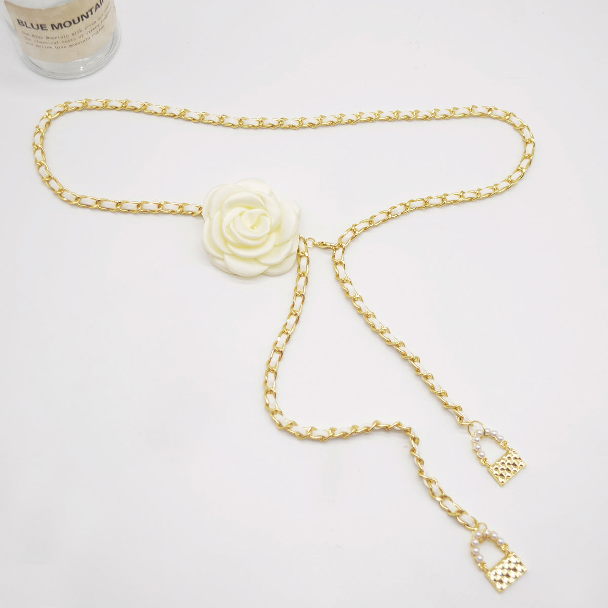 Women Camellia Woven Waist Chain