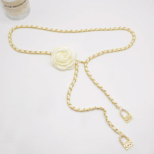 Women Camellia Woven Waist Chain