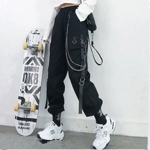 Women Punk Pockets Cargo Pant