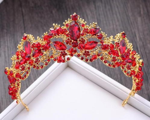 Luxury Crystal AB Bridal Crown Tiara