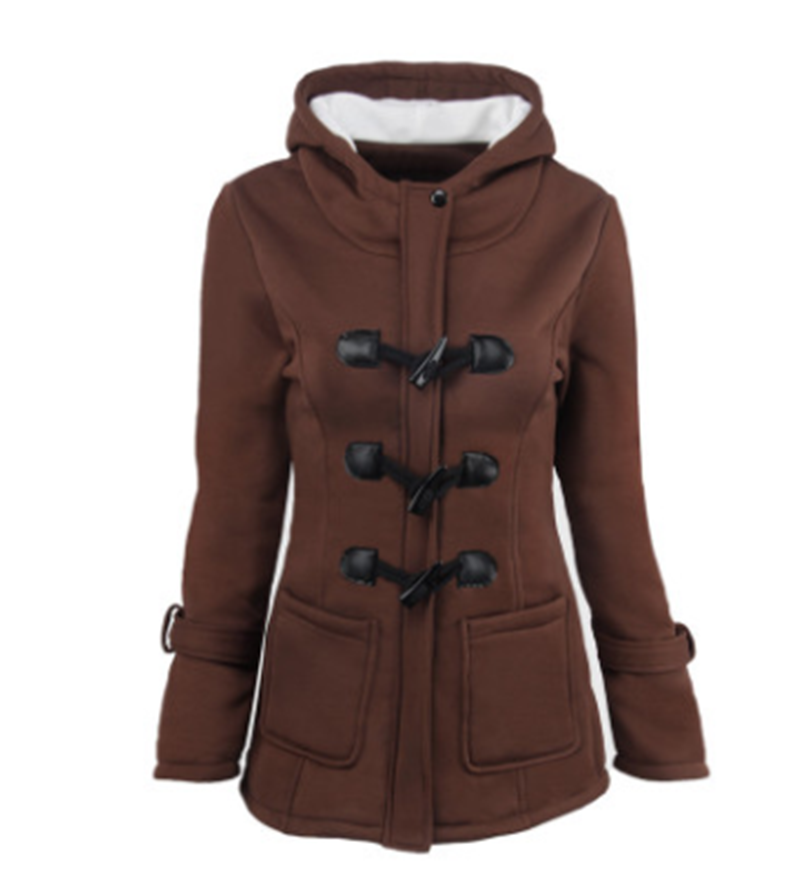 Women warm winter fur collar jackets