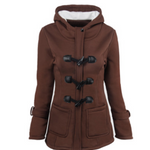 Women warm winter fur collar jackets