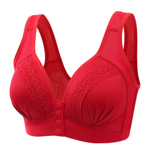 Women Front Closure Button Bra