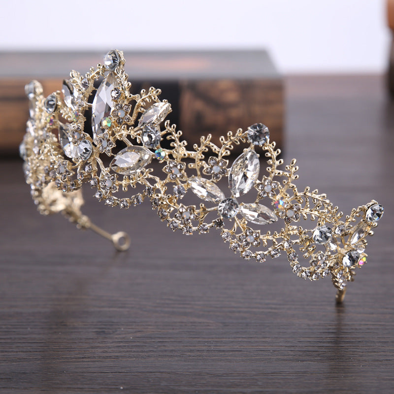 Luxury Crystal AB Bridal Crown Tiara