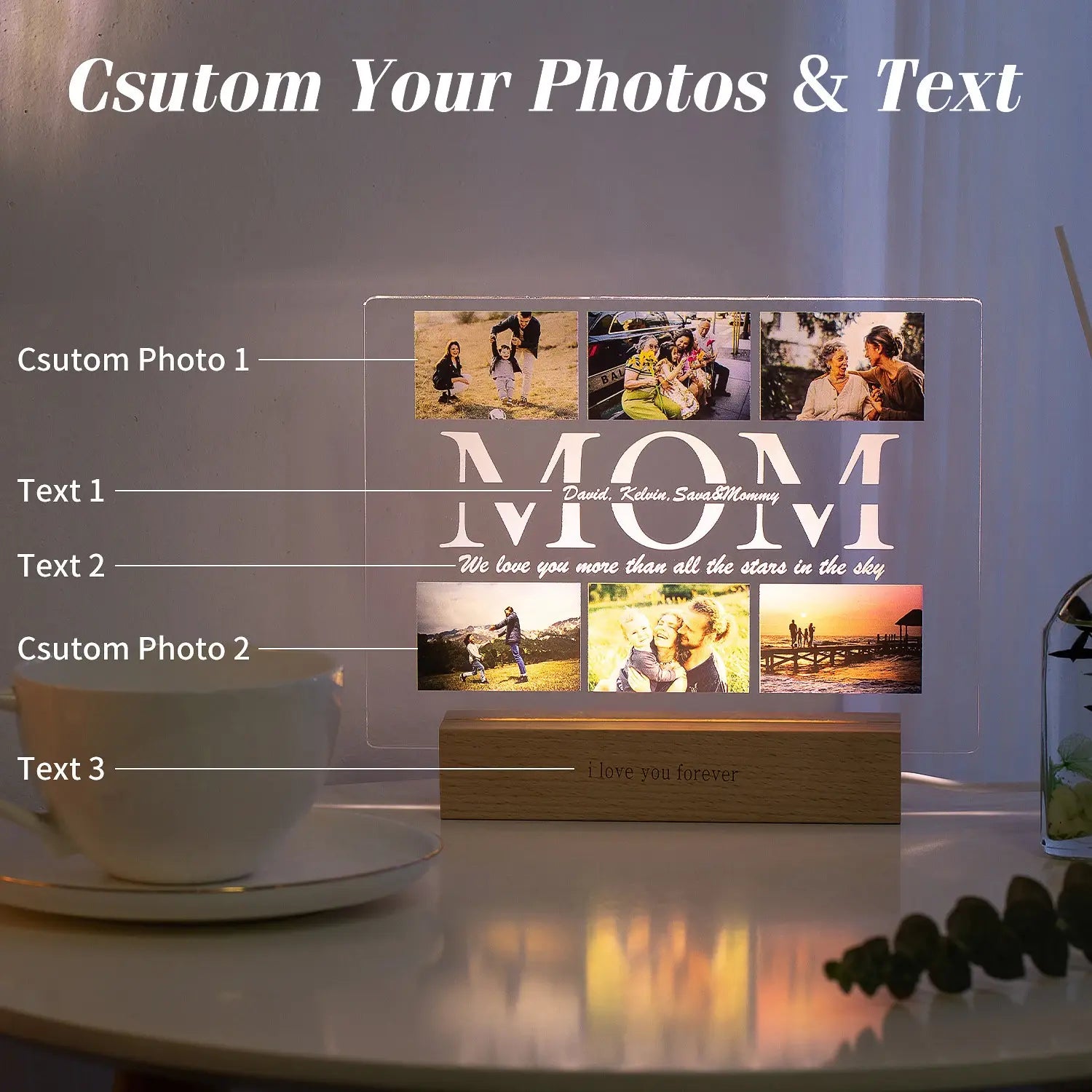 Mother's Day Personalized Lamp