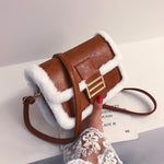 Women Winter Lamb Hair Texture Small Bag