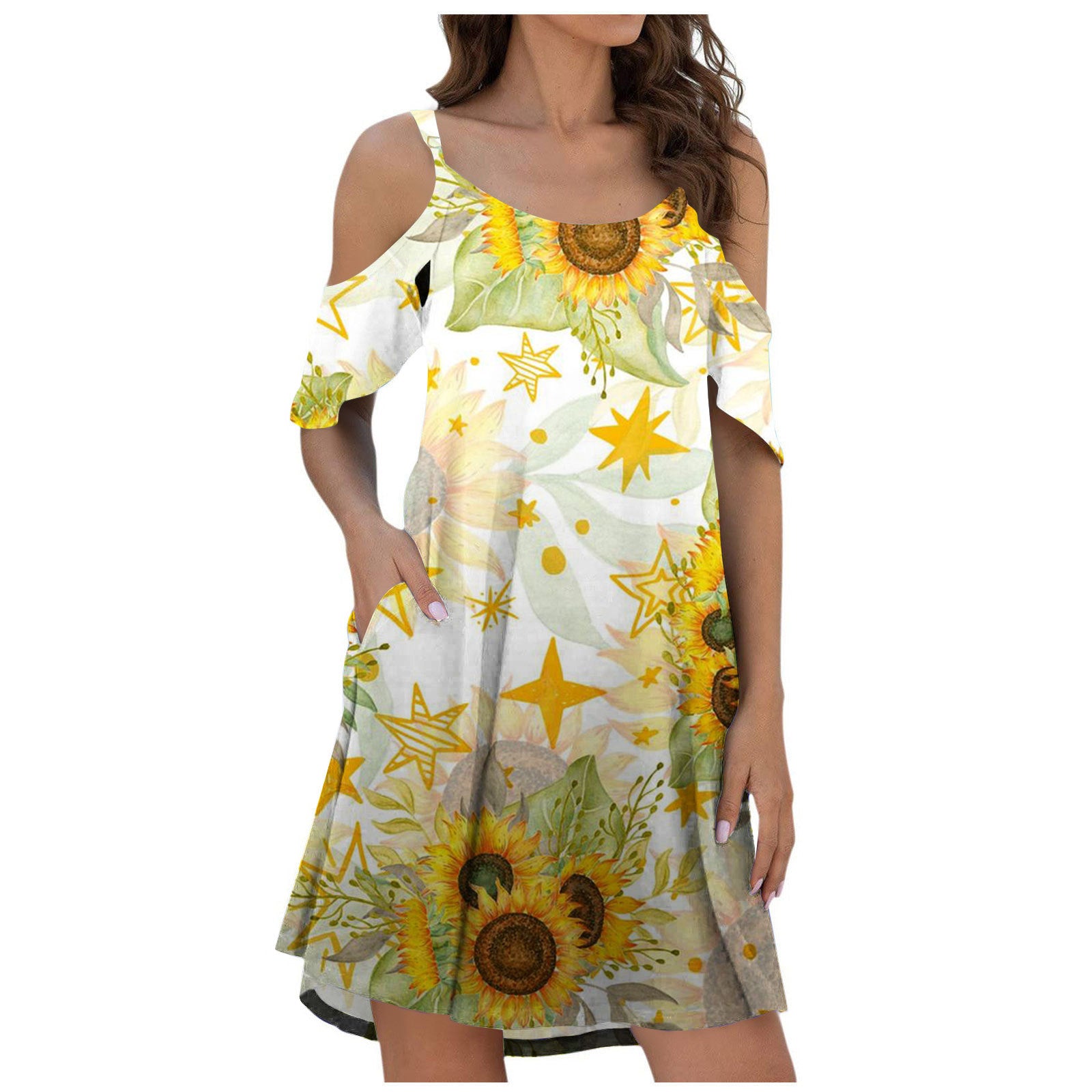 Summer Printed Suspender Dress