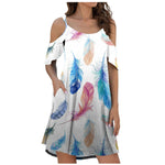 Summer Printed Suspender Dress