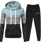 Women hooded casual tracksuit