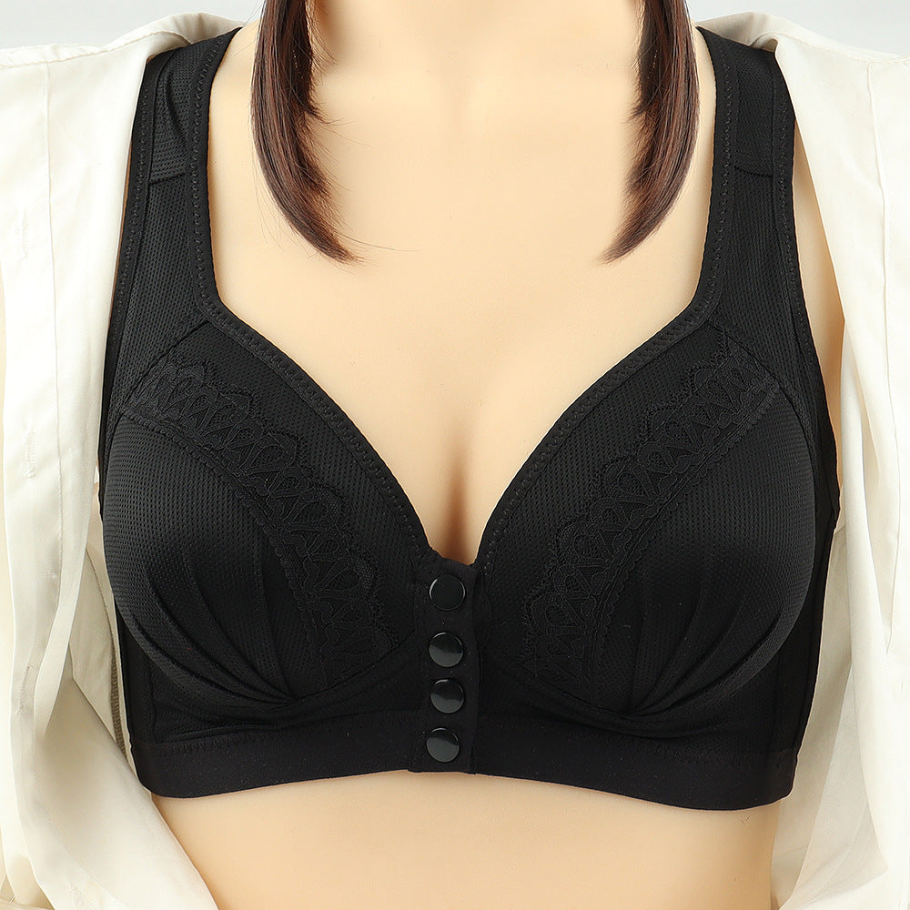 Women Front Closure Button Bra