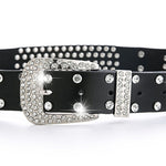 Women Diamond Genuine Leather Belt