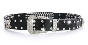 Women Diamond Genuine Leather Belt