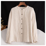 Women Spring Cotton Hemp Shirts