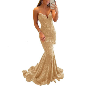 Women Long Prom Party Gown Dress