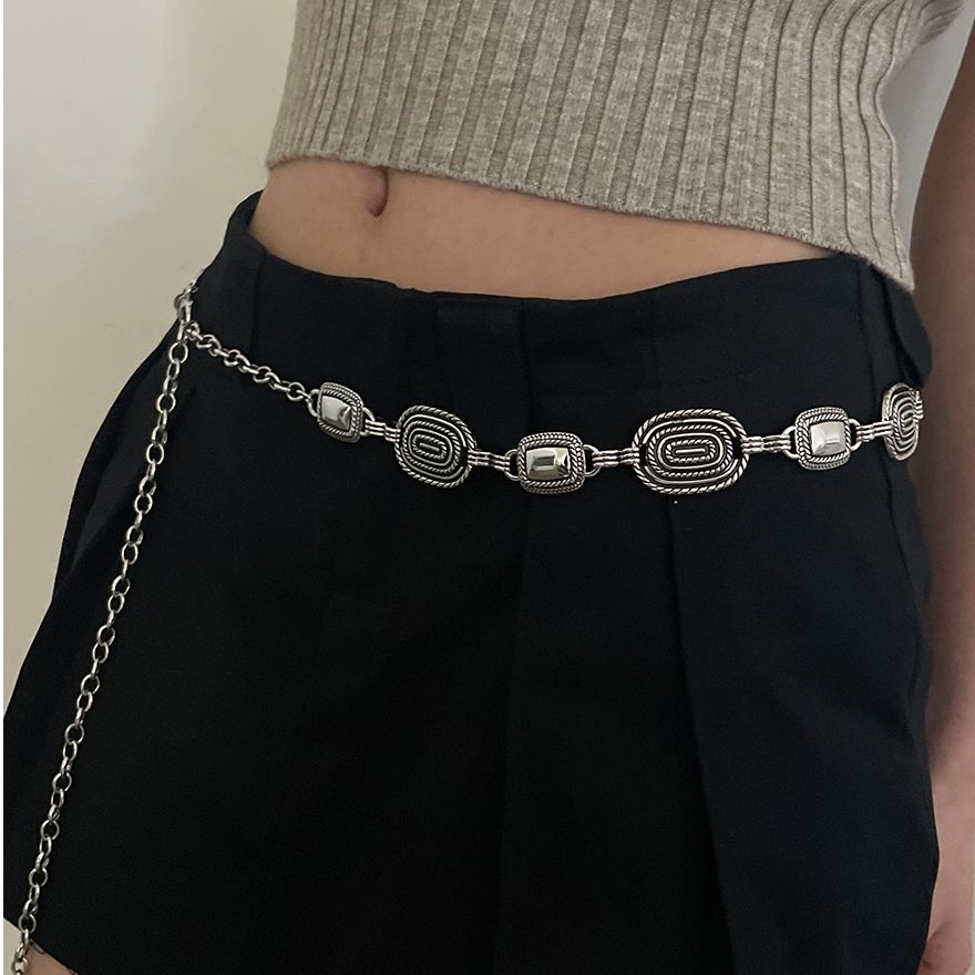 Women Metal Retro Waist Chain