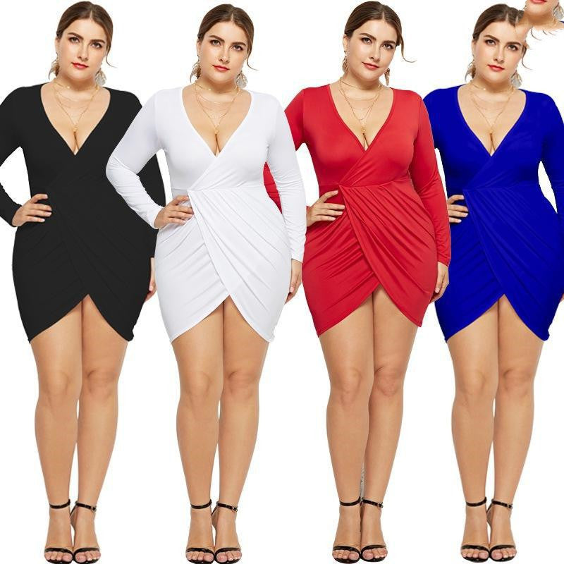 Women Deep V Sexy Party Dress