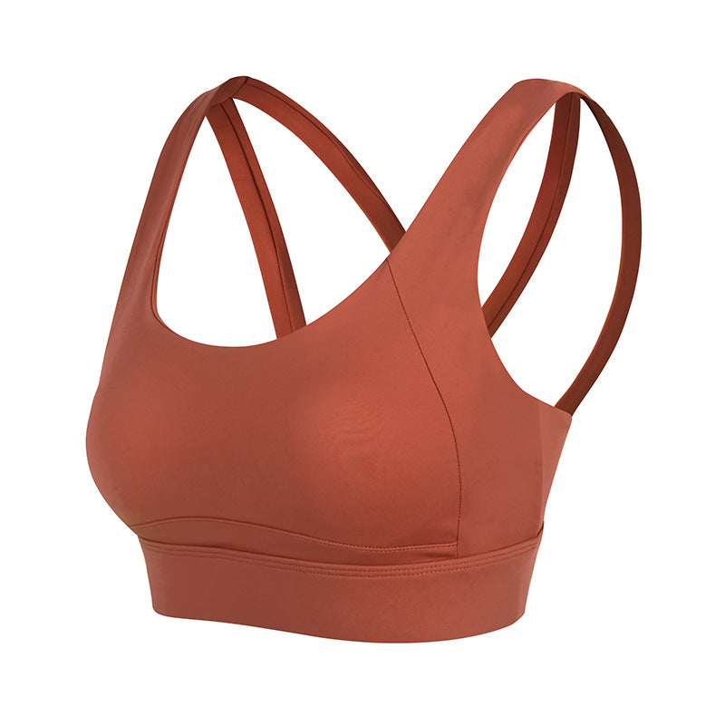 Crossover Shockproof Yoga Bra