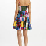 Women Plaid Printed Slip Dress