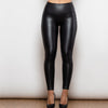 Melody Regular Matt Black Leather Legging