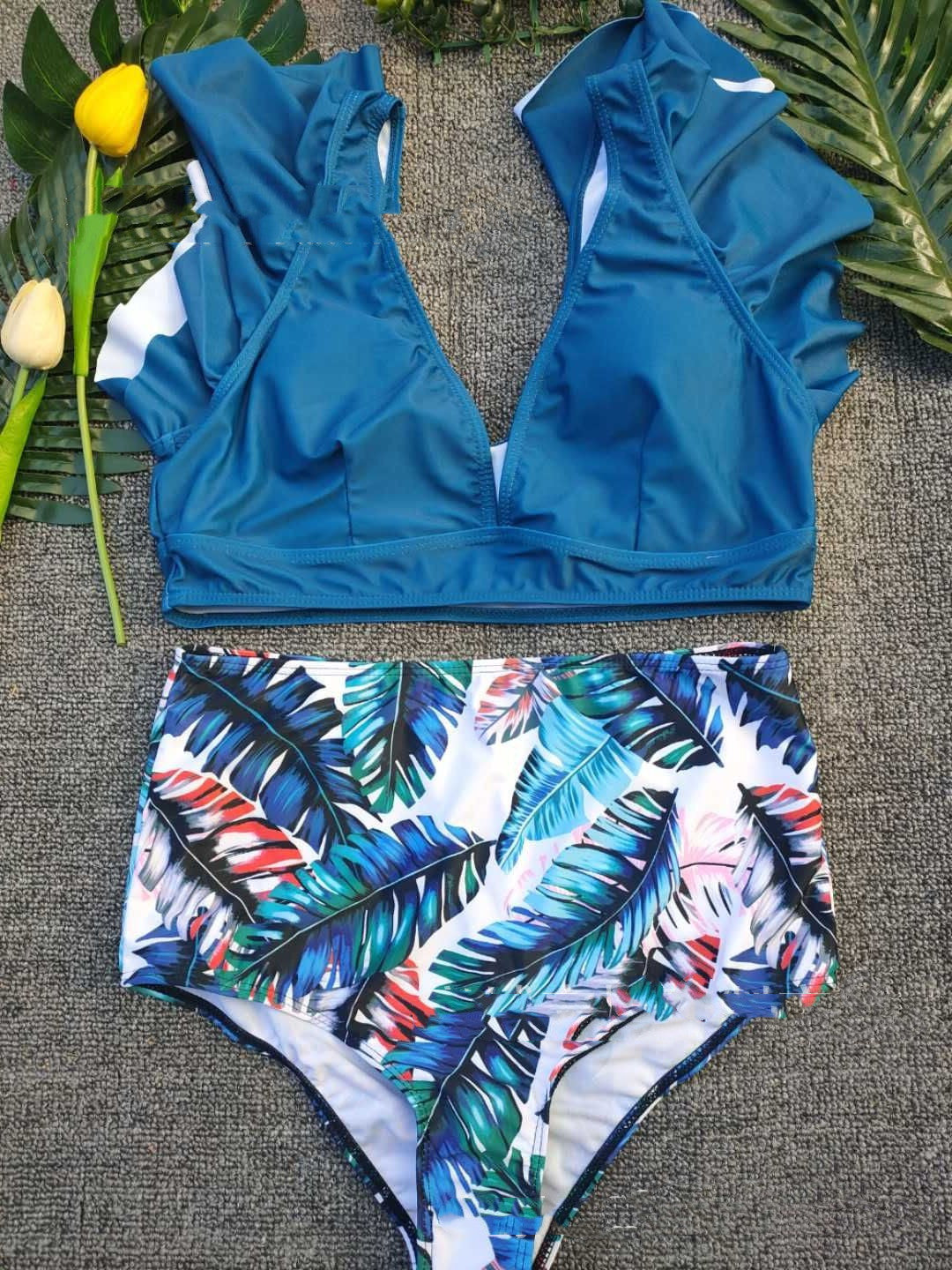 Women Printed Split Bikini Sexy Swimsuit